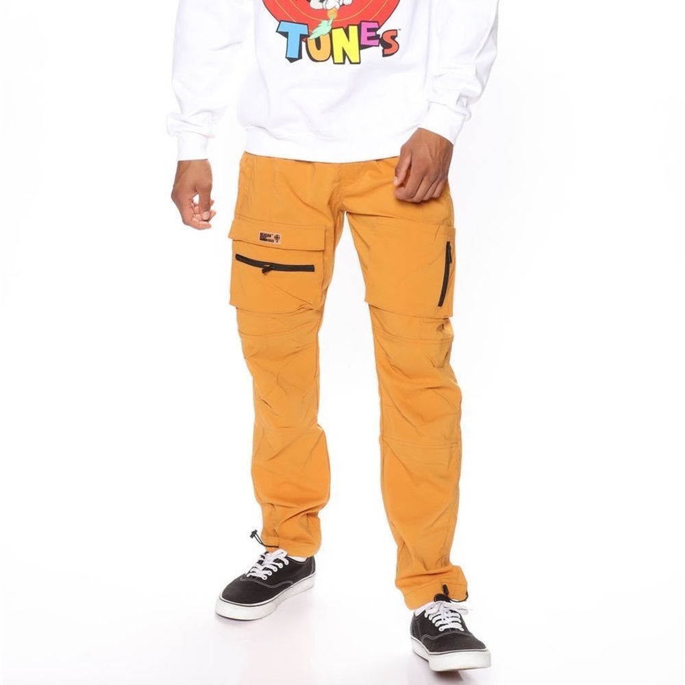Reason Easy Nylon Cargo Pants In Timber